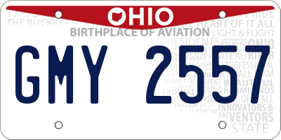 OH license plate GMY2557