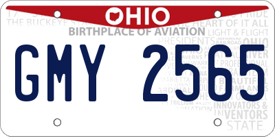 OH license plate GMY2565