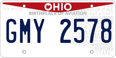 OH license plate GMY2578