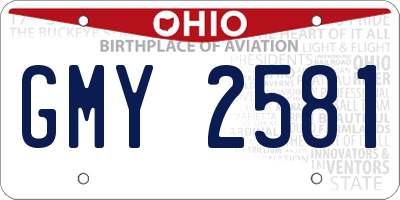 OH license plate GMY2581