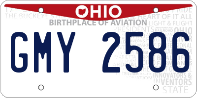 OH license plate GMY2586