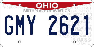 OH license plate GMY2621