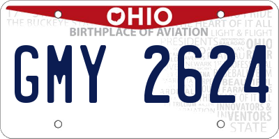 OH license plate GMY2624