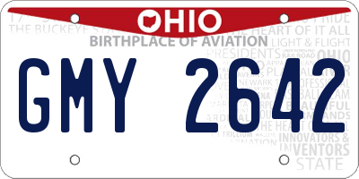 OH license plate GMY2642