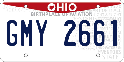 OH license plate GMY2661