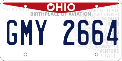 OH license plate GMY2664