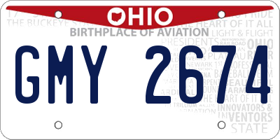 OH license plate GMY2674