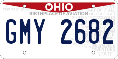 OH license plate GMY2682