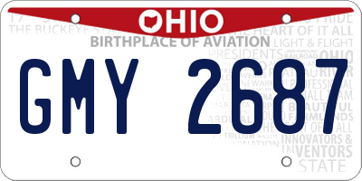 OH license plate GMY2687