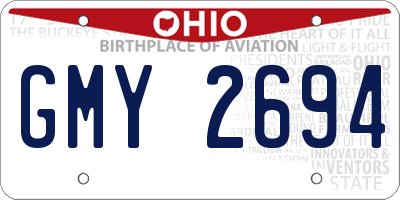 OH license plate GMY2694