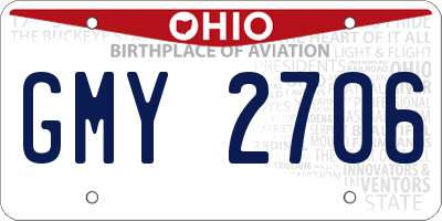 OH license plate GMY2706