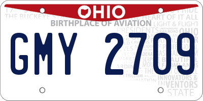 OH license plate GMY2709