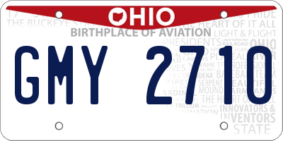OH license plate GMY2710