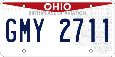 OH license plate GMY2711