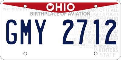 OH license plate GMY2712