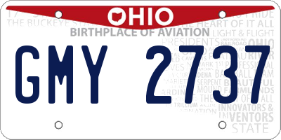 OH license plate GMY2737