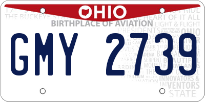 OH license plate GMY2739