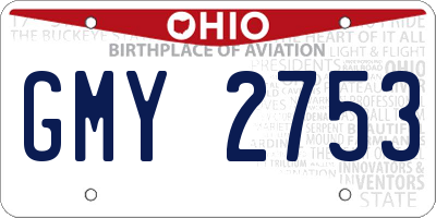OH license plate GMY2753