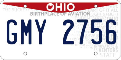 OH license plate GMY2756