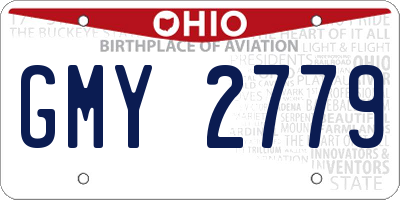 OH license plate GMY2779