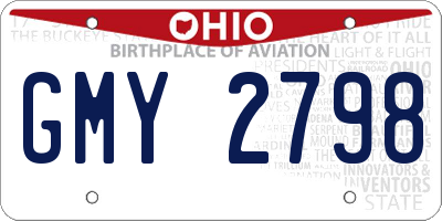 OH license plate GMY2798