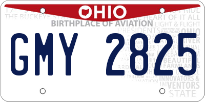 OH license plate GMY2825