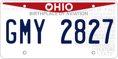 OH license plate GMY2827