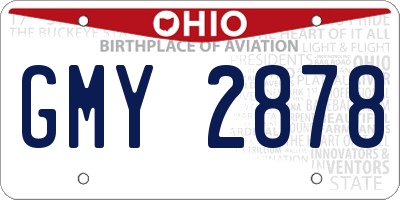 OH license plate GMY2878