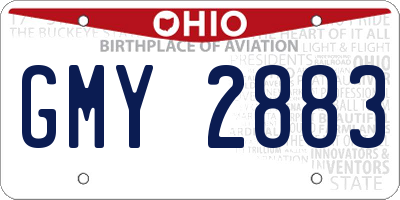 OH license plate GMY2883