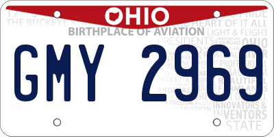 OH license plate GMY2969