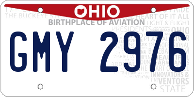 OH license plate GMY2976