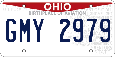 OH license plate GMY2979