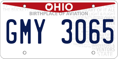 OH license plate GMY3065