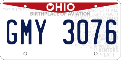 OH license plate GMY3076