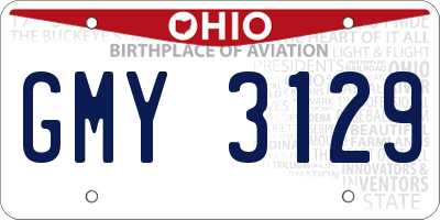 OH license plate GMY3129