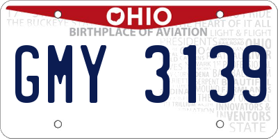 OH license plate GMY3139