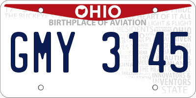 OH license plate GMY3145