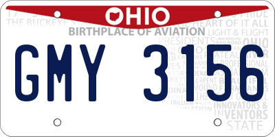 OH license plate GMY3156