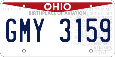 OH license plate GMY3159