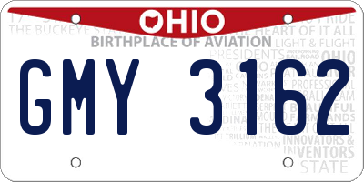 OH license plate GMY3162