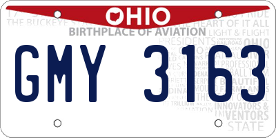 OH license plate GMY3163