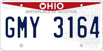 OH license plate GMY3164