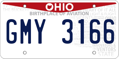 OH license plate GMY3166