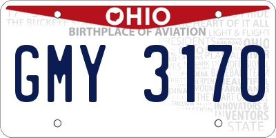 OH license plate GMY3170