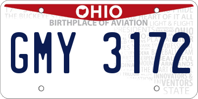 OH license plate GMY3172