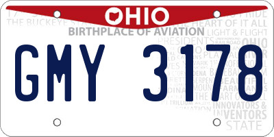 OH license plate GMY3178
