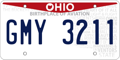 OH license plate GMY3211