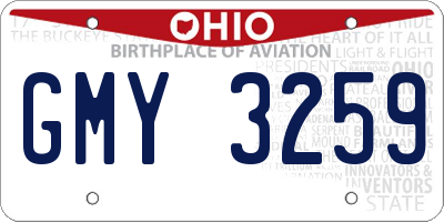 OH license plate GMY3259