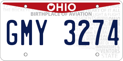 OH license plate GMY3274