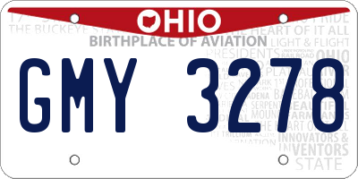 OH license plate GMY3278